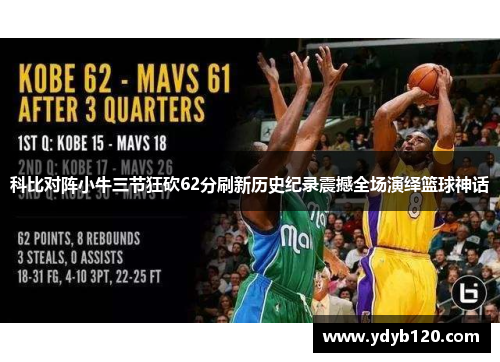 科比对阵小牛三节狂砍62分刷新历史纪录震撼全场演绎篮球神话